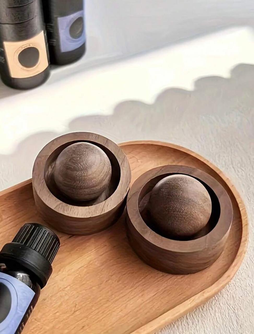 Natural Wooden Ball Diffuser Set